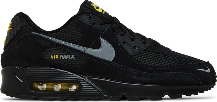 

Кроссовки Nike Air Max 90 'Reflective Swoosh - Black Yellow Strike', черный