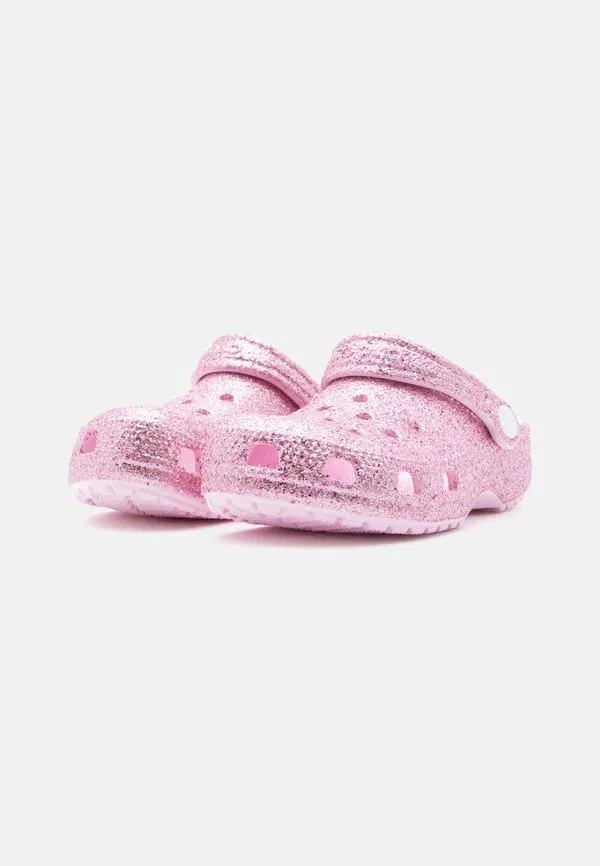 Классические туфли-мюли с крупными блестками Crocs, розовый — фото 2