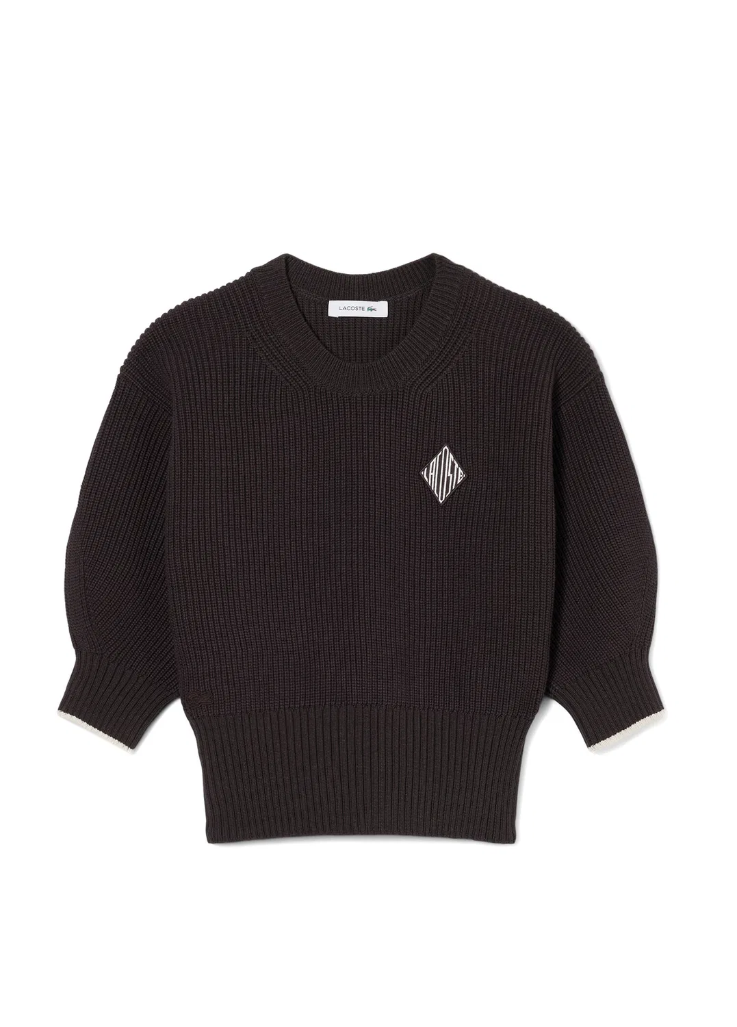 Свитер Lacoste Loose Fit с круглым вырезом, коричневый