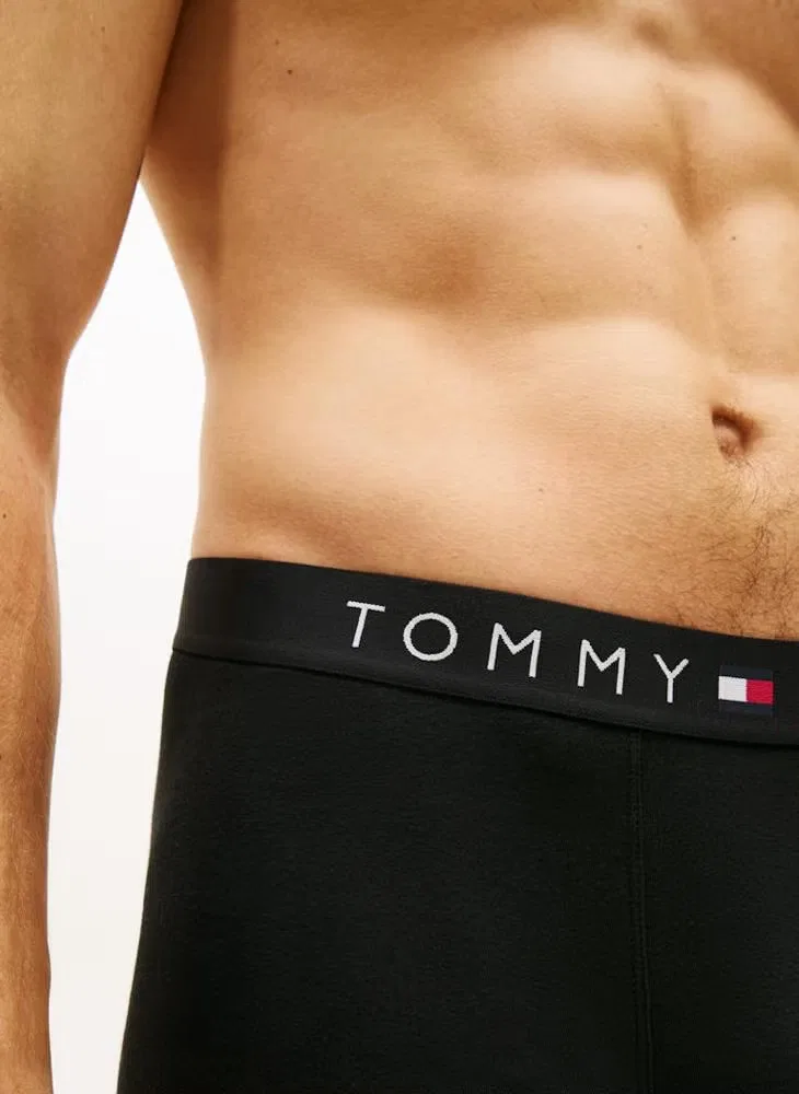 Трусы-боксеры с логотипом на поясе, комплект из 3 штук, Tommy Hilfiger, черный — фото 4