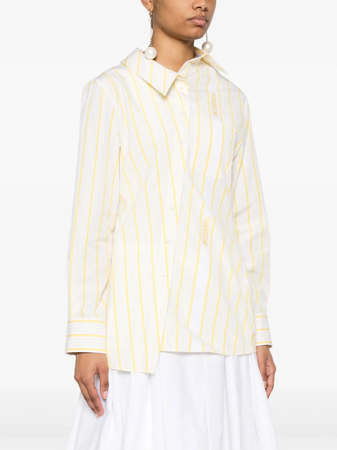 Рубашка Pablo лимонного цвета Jacquemus, лимонный желтый — фото 4