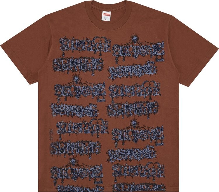 

Футболка Supreme Wombat Tee 'Brown', коричневый