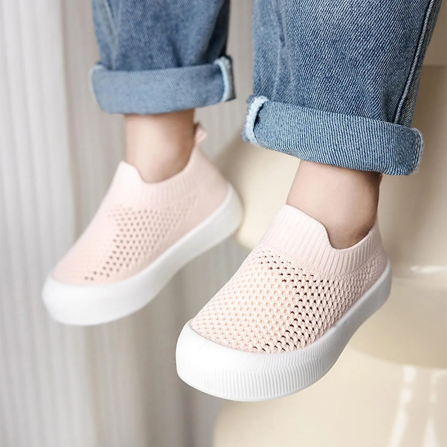 Детские кроссовки для мальчиков с мягкой подошвой, Pink — фото 2