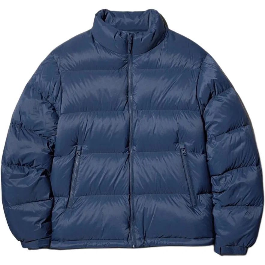 Утепленная куртка пуховик с воротником-стойкой Dark Blue UNIQLO, 68 Dark Blue