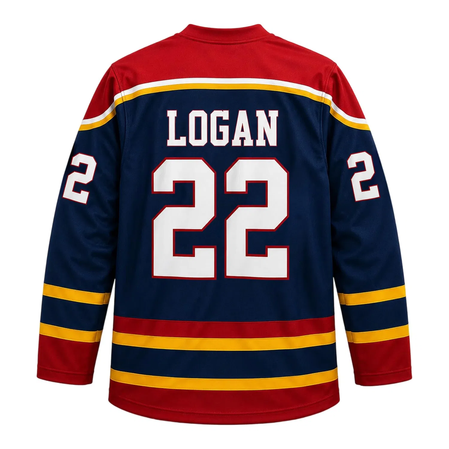 Мужская футболка с длинным рукавом с принтом Campus Briar U Hockey Jersey Graham 44 & Logan 22 & Tucker 46 & Laurentis 66, C03 — фото 3