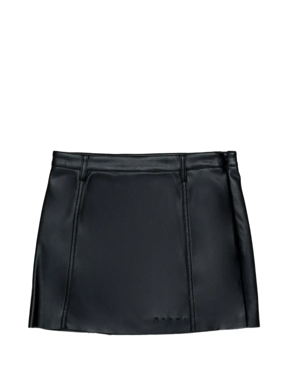 Юбка с тисненым логотипом Marni Kids, черный
