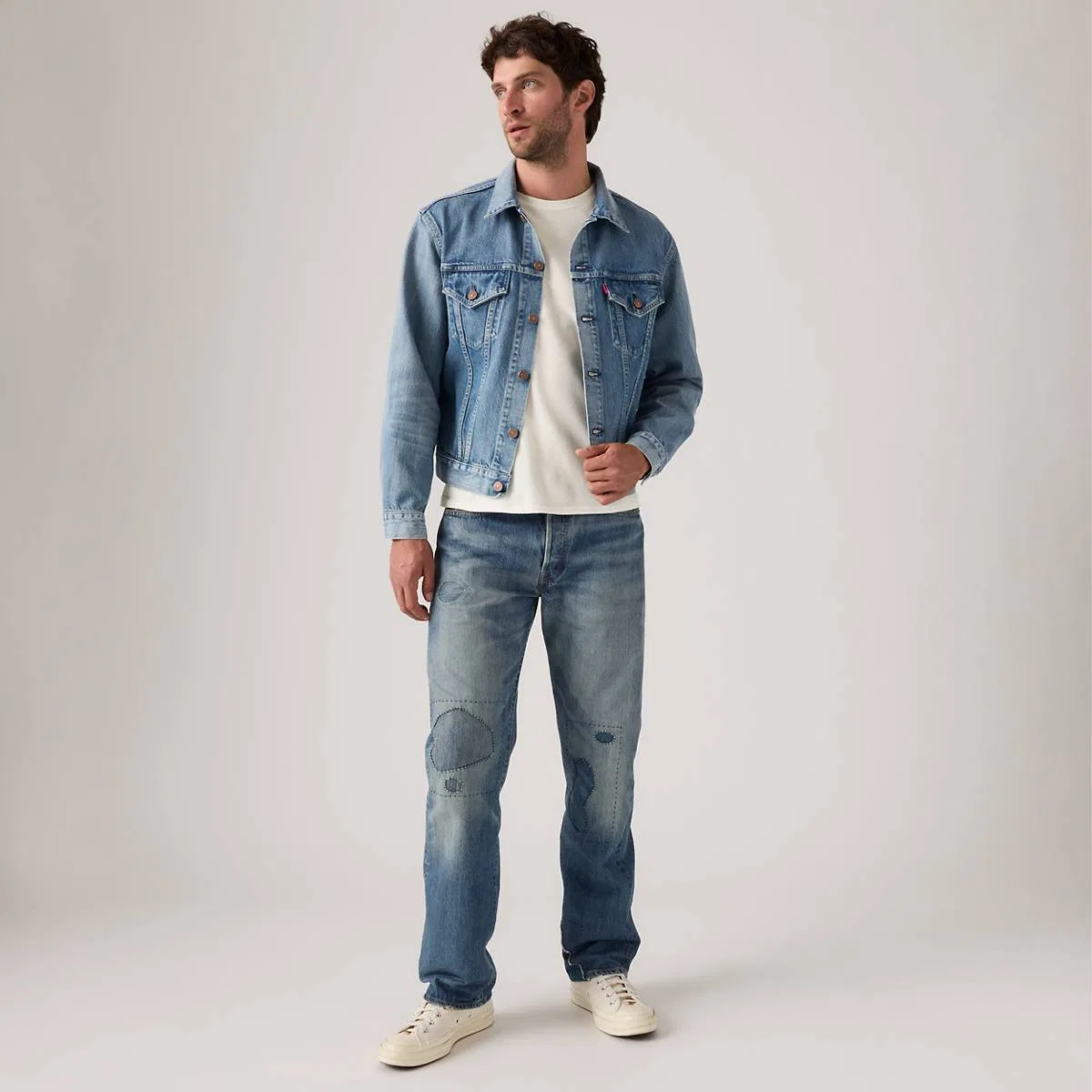 Оригинальные мужские джинсы 1947 года выпуска, модель 501 Levi's, Holcomb - Medium Wash