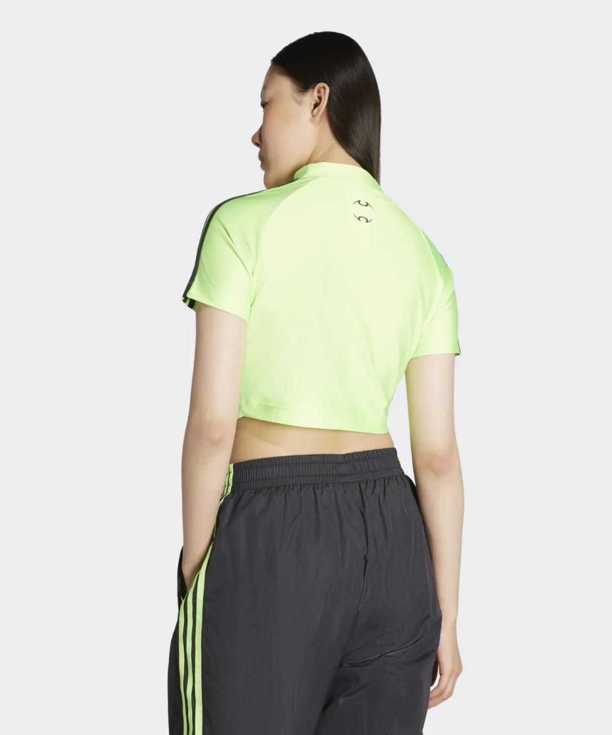 Женская футболка с высоким воротником и укороченной длиной Team Geist Adidas, Green — фото 2