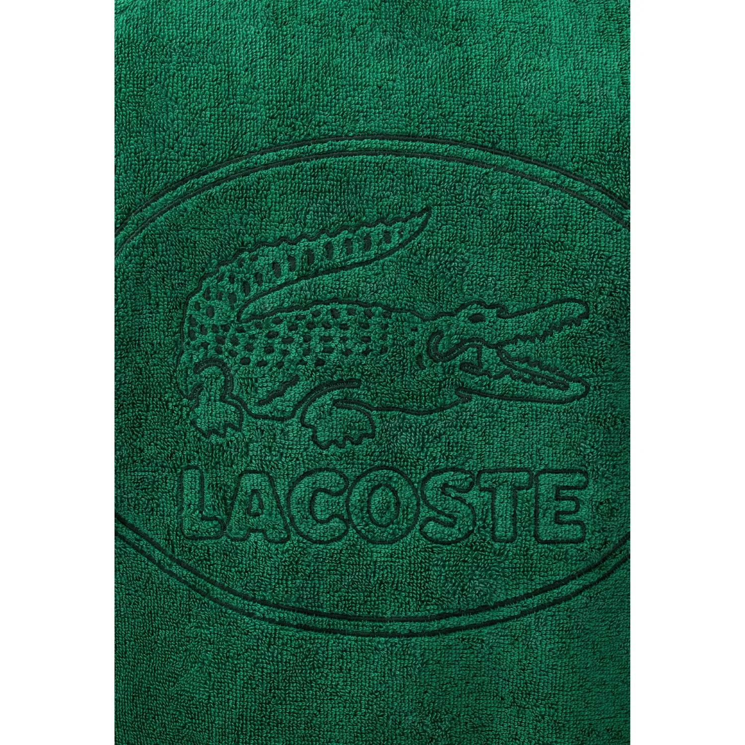 Халат Lacoste L DEFILE, с вышивкой крокодила, зеленый — фото 3
