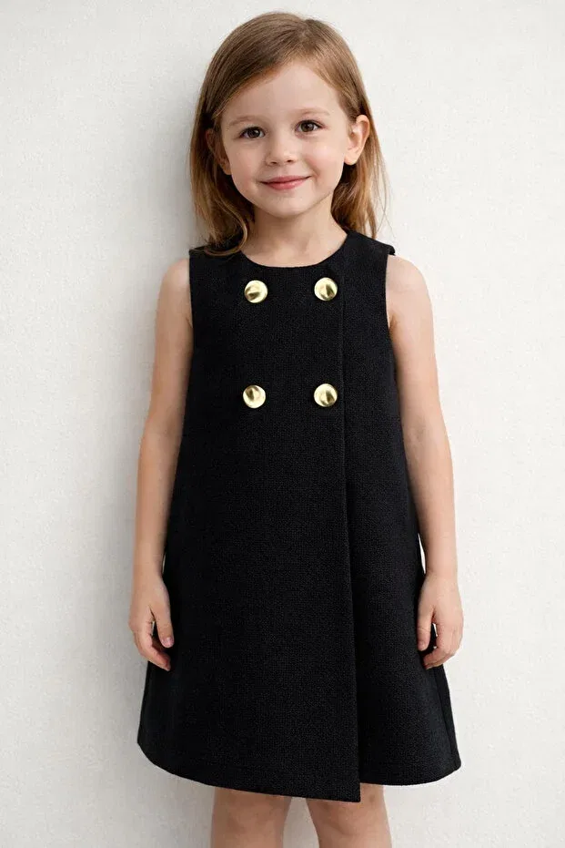 Детское платье для девочек с длинным рукавом Aressy, Black — фото 3