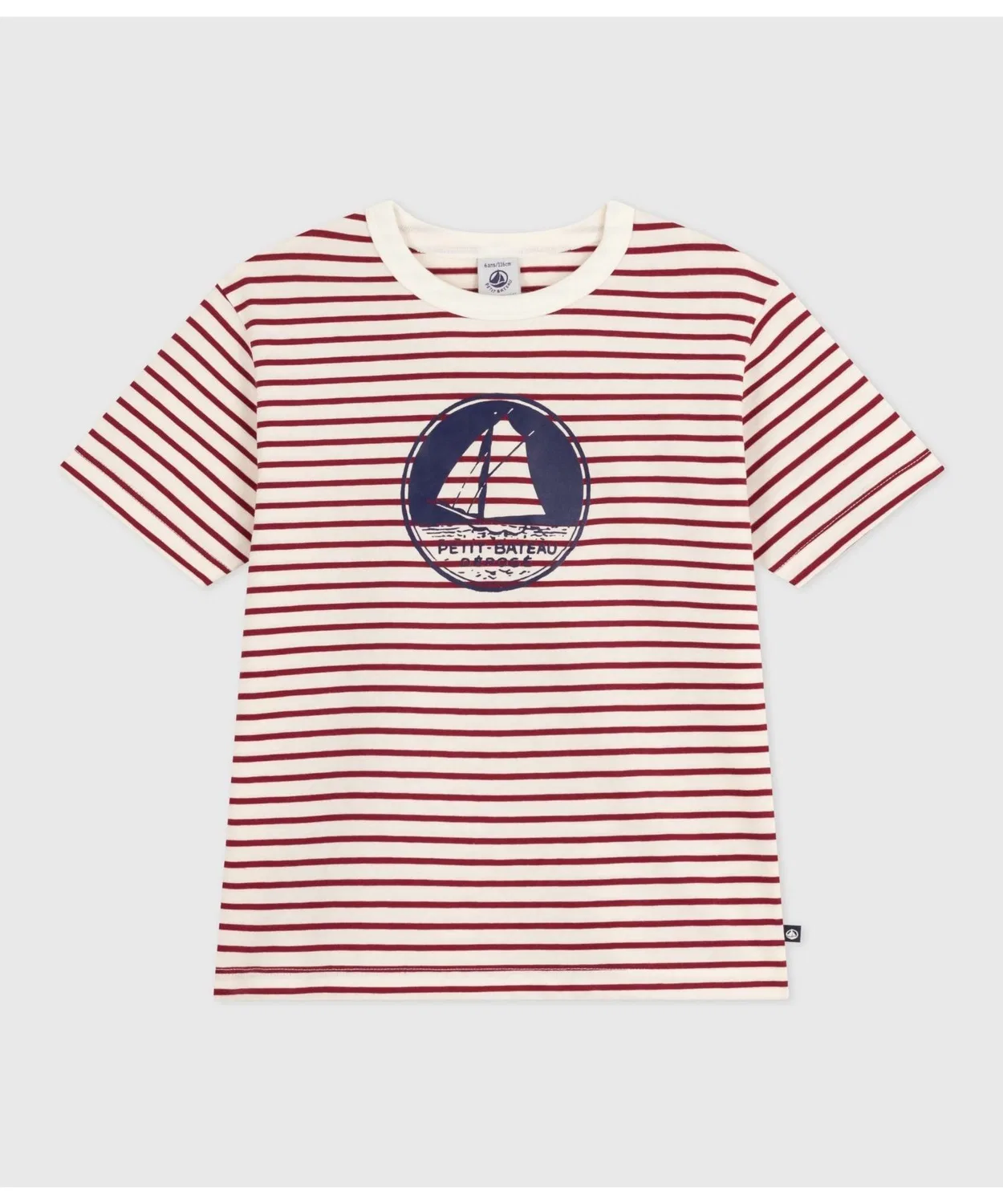 PETIT BATEAU Детская футболка с принтом Petite Bateau, White/Red
