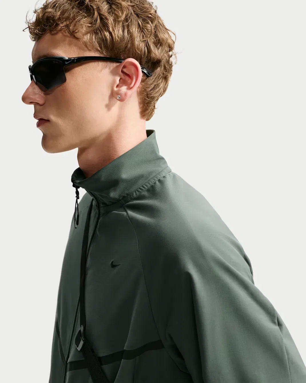 Мужская спортивная куртка Dri-FIT Shori Knit Nike Sportswear Tech, Camo Green/Black — фото 3
