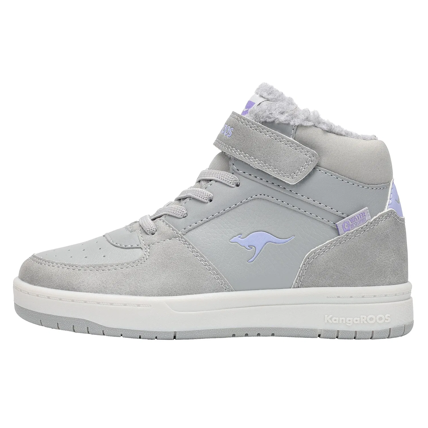 Детские зимние кроссовки с водонепроницаемым верхом KangaROOS, Ultimate Grey/Lavendin