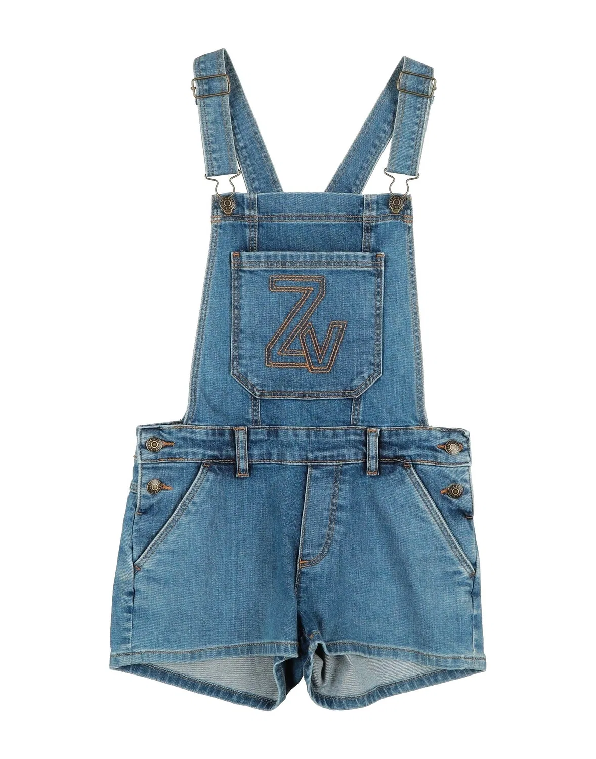 Детский джинсовый комбинезон для девочек без рукавов Zadig&Voltaire, синий