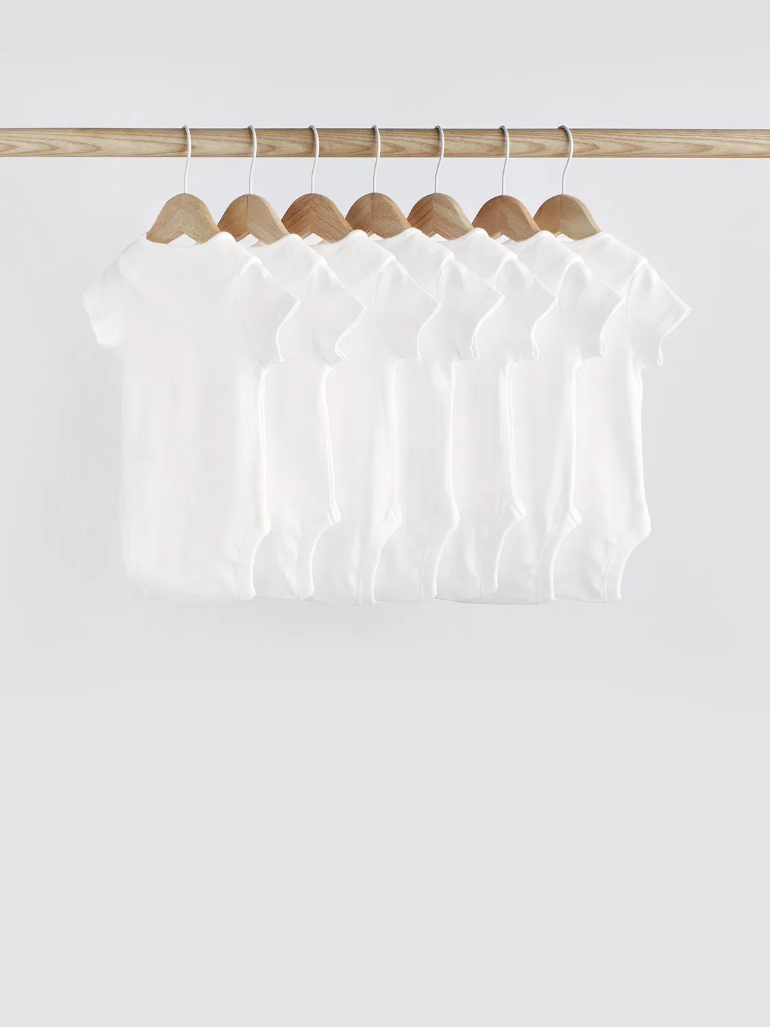 Комплект боди с коротким рукавом, 7 шт, White Essential Next, белый — фото 2