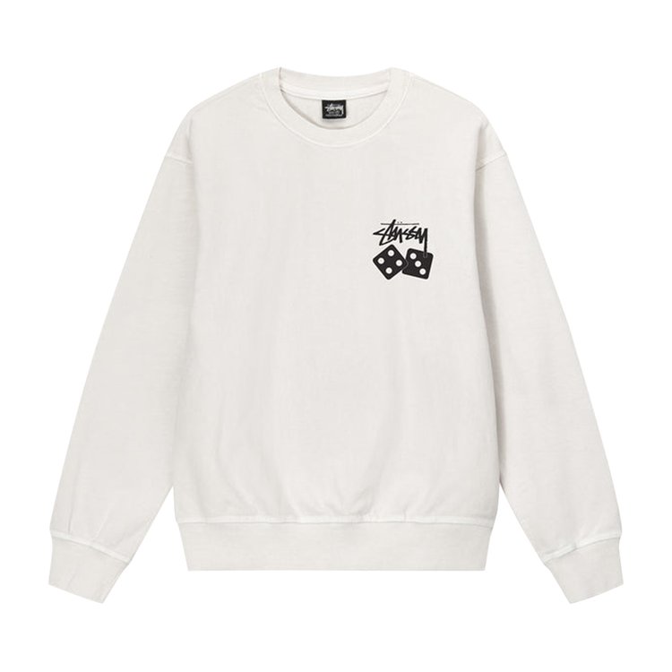 Толстовка Stussy Dice Pigment Dyed Crew 'Natural', белый - фото