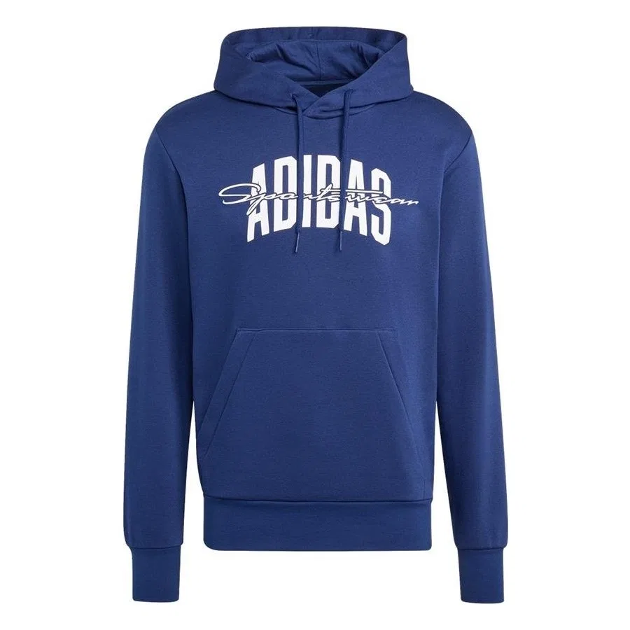 Мужской свитшот с капюшоном Collegiate Script Graphic adidas, Синий