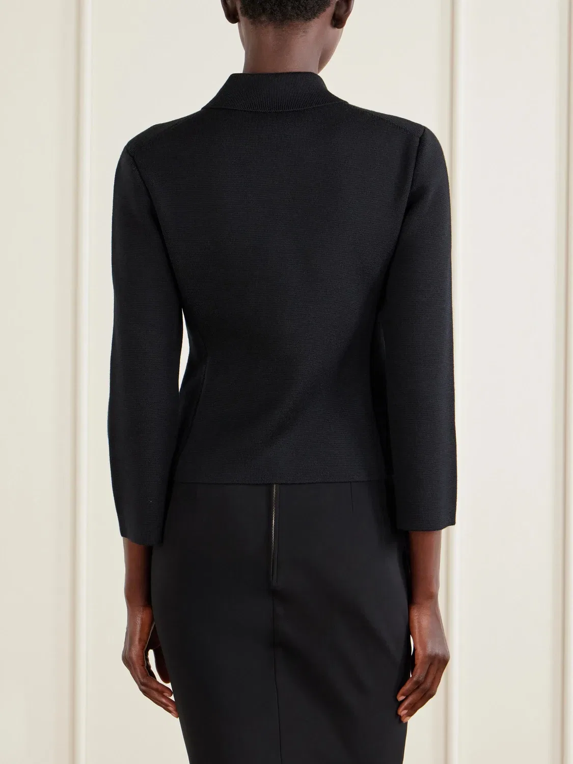 Шерстяная эффектная куртка SAINT LAURENT, черный — фото 3
