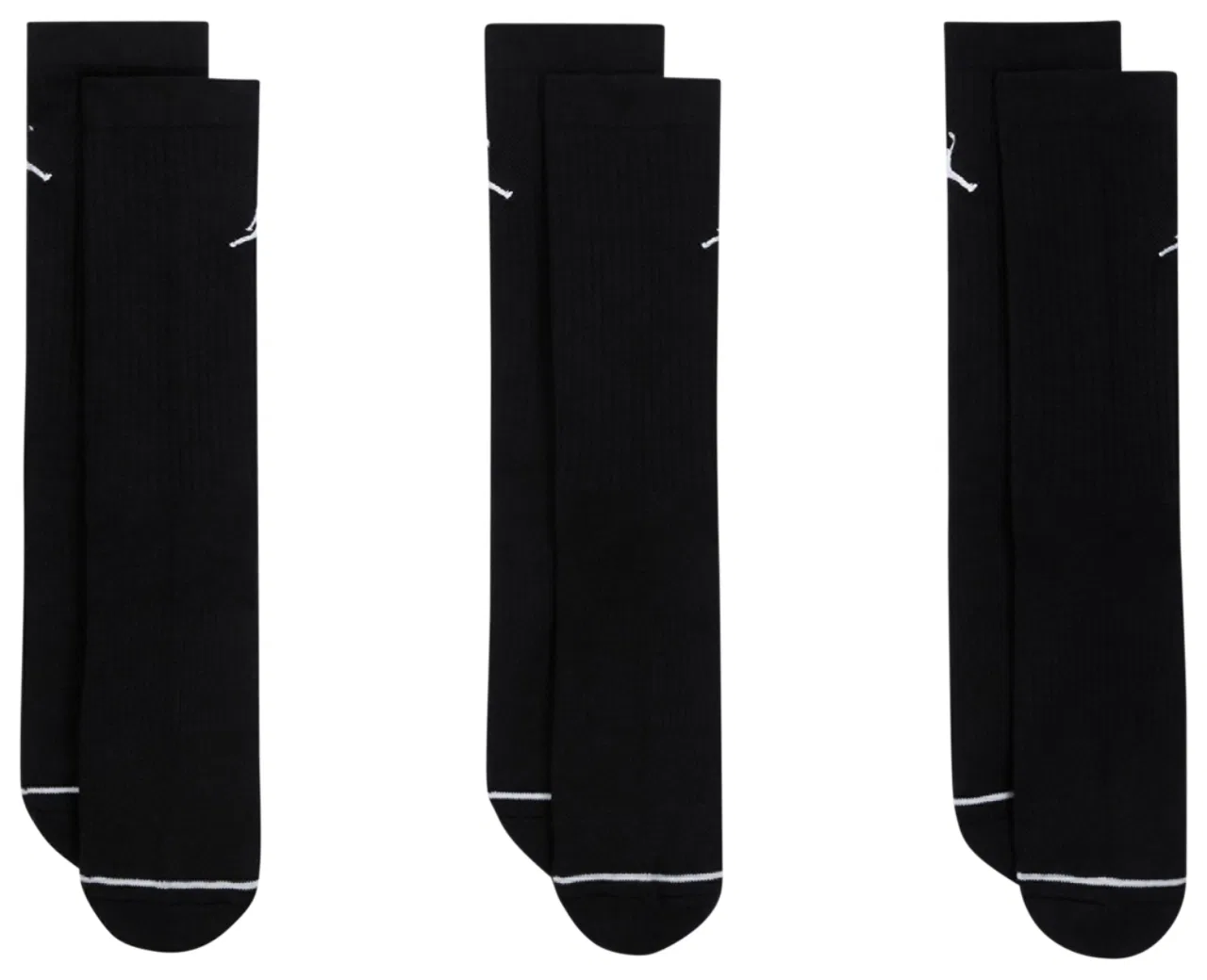 Носки для мужчин Every Day Cushioned Crew 3 Pack Jordan, черный/белый — фото 3