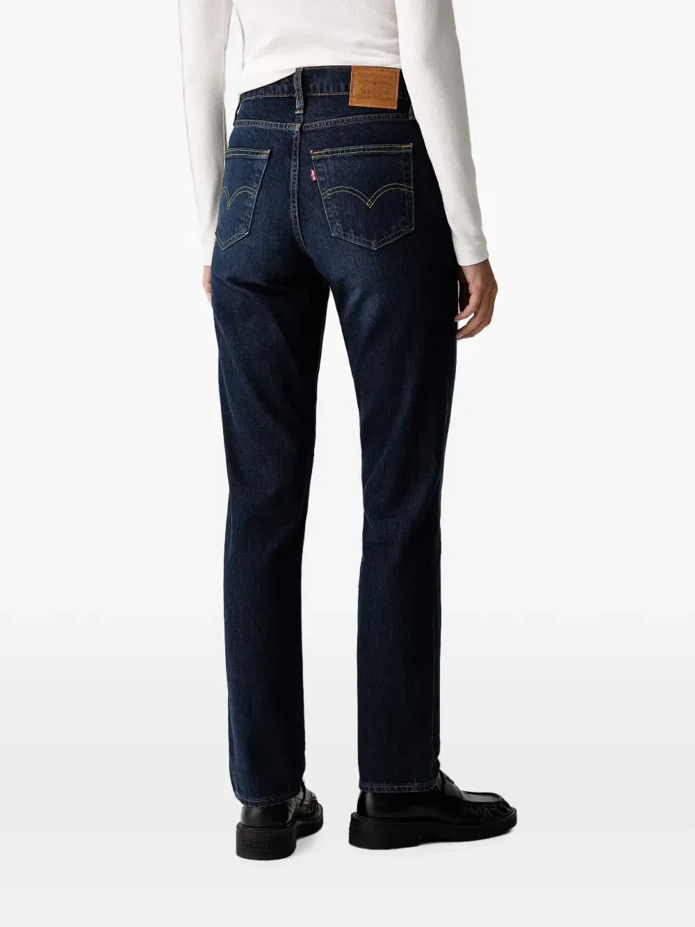 Джинсы с прямым силуэтом и нашивкой-логотипом Levi'S, синий — фото 3