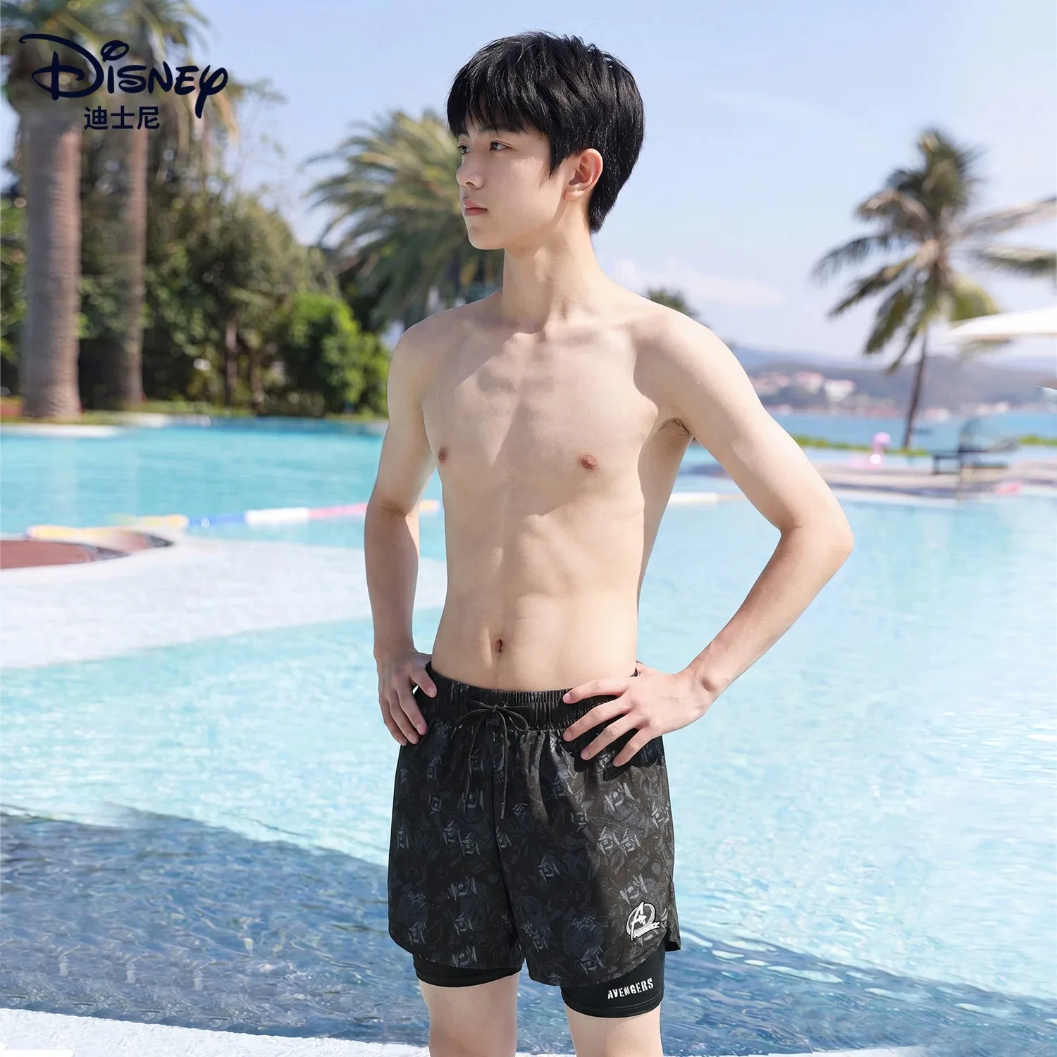 Детские плавки с принтом Disney Obsidian Black Printed Swimwear, Цвет Obsidian Black Printed — фото 4