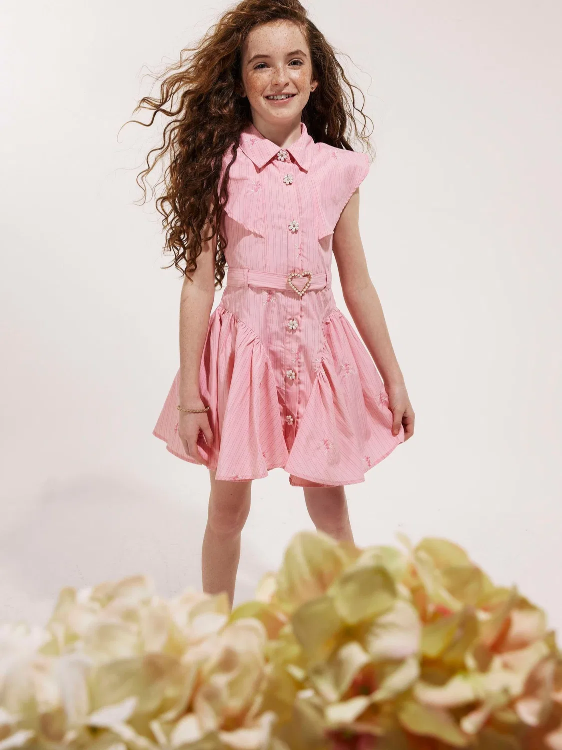 Платье для девочек с полосками, Prom Dress River Island, розовый