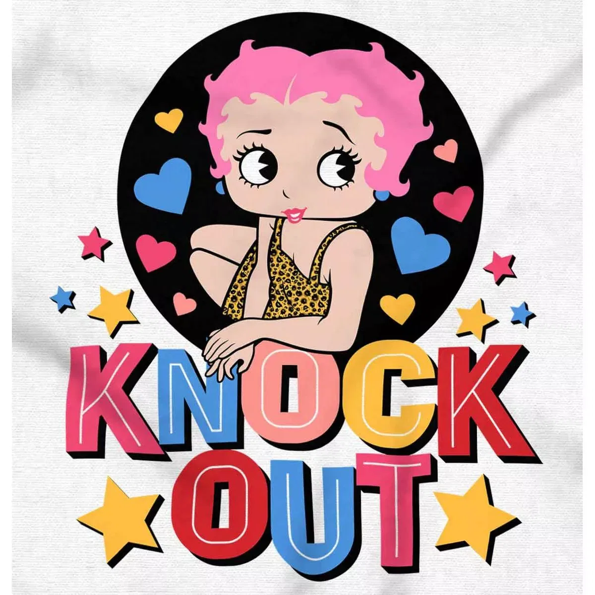 Детское боди для девочек с принтом Betty Boop Knock Out Cute Cutie Brisco Brands, White — фото 2