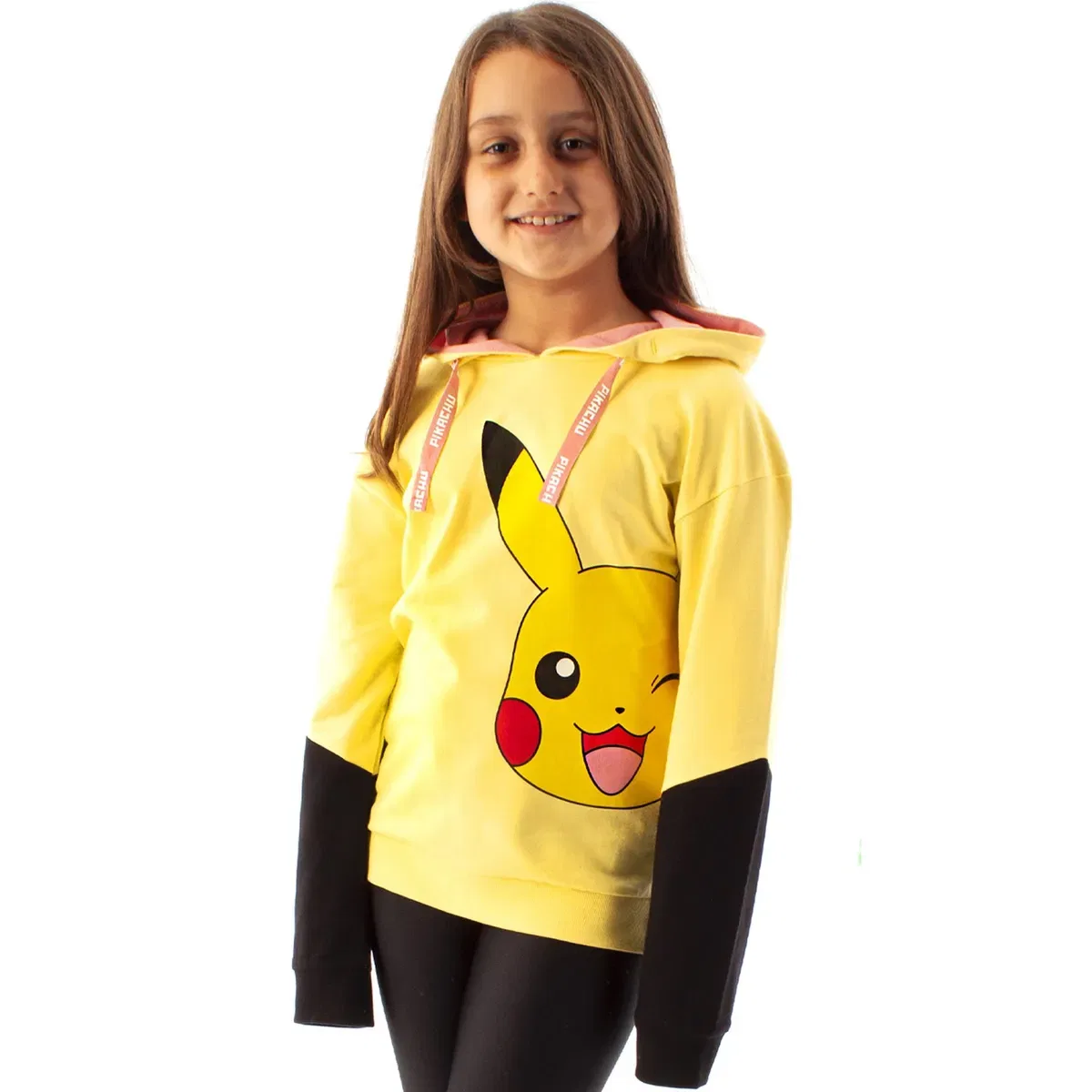 Детское худи для девочек Pikachu Pokemon, Yellow