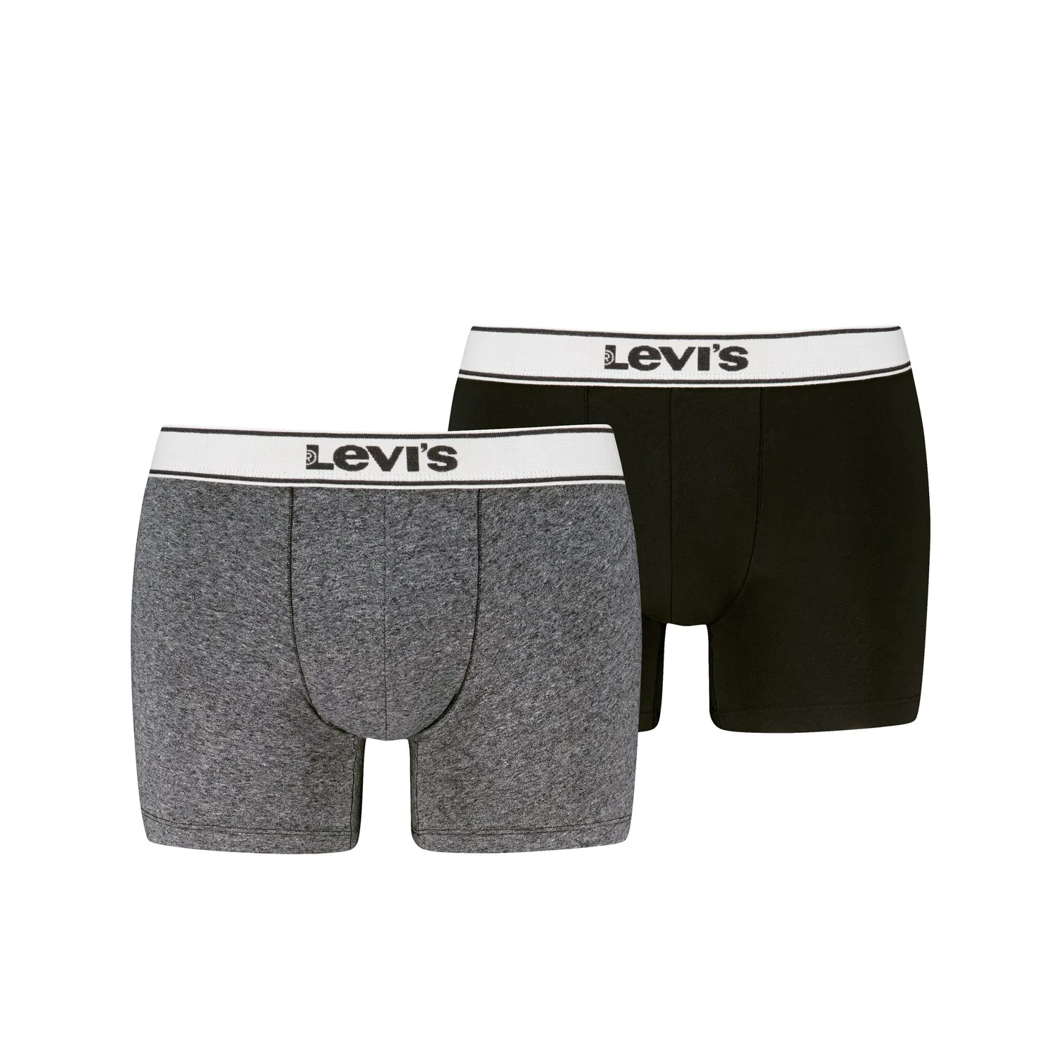 Мужские боксеры с двойным слоем спереди Levi's, Black