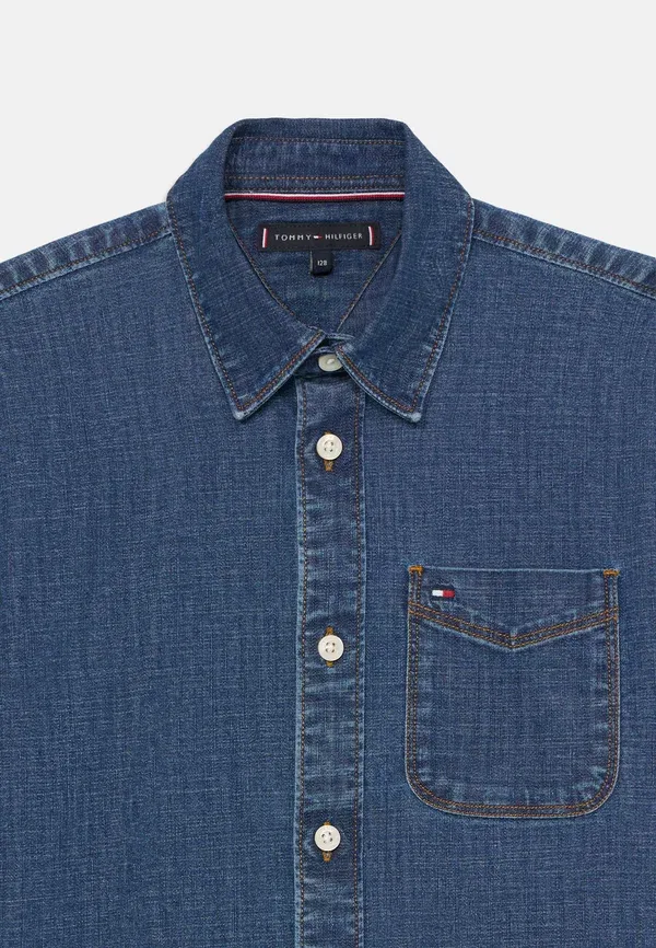 Рубашка джинсовая Tommy Hilfiger, denim dark, темный деним — фото 3