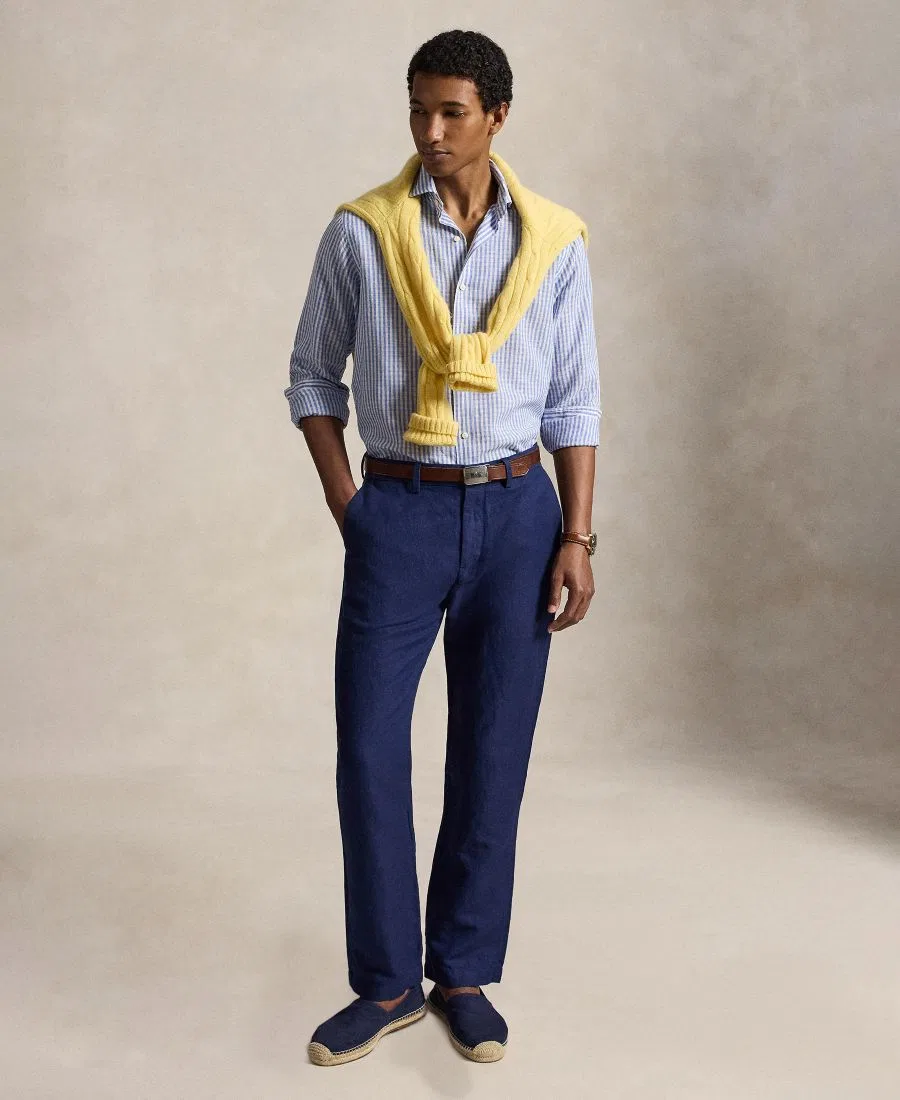 Брюки классические с принтом в елочку Manhasset Classic-Fit Polo Ralph Lauren, Newport Nay Mini Houndstooth — фото 2
