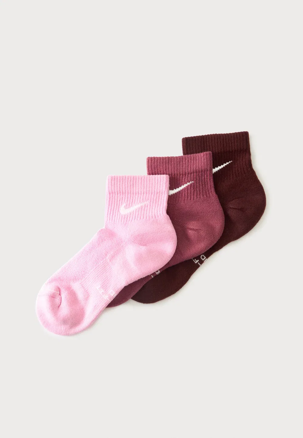 Универсальный набор из 3 спортивных носков Nike Performance, Pink/Bordeaux
