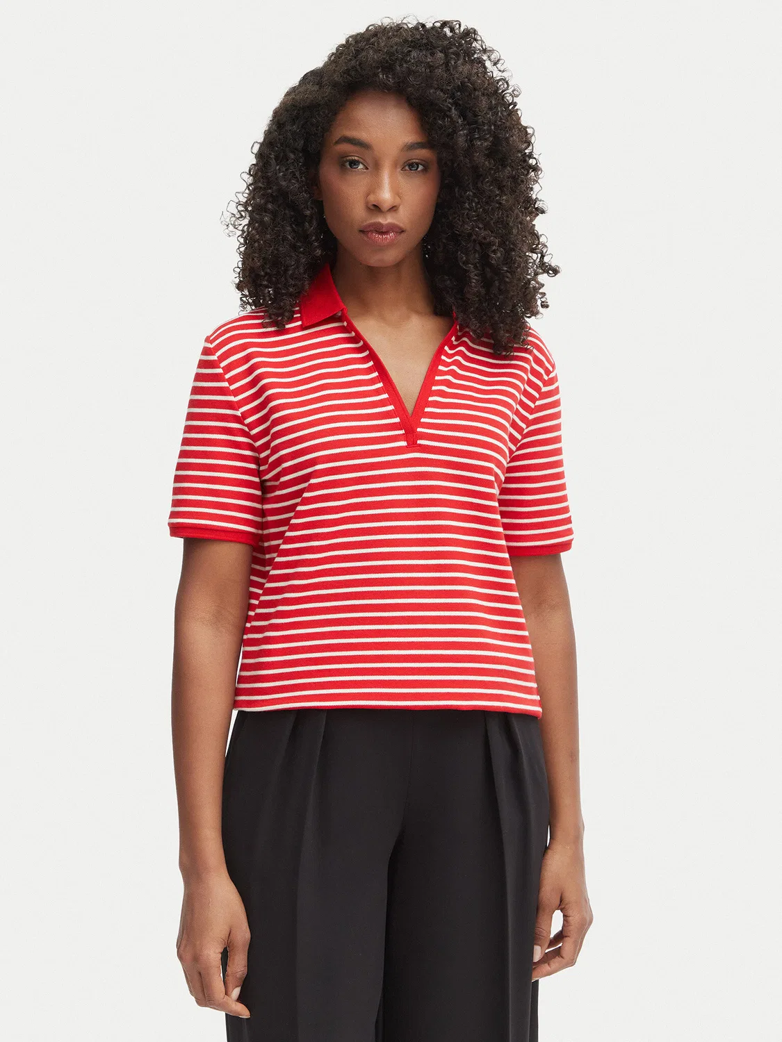 Женское поло свободного кроя Tommy Hilfiger, красный