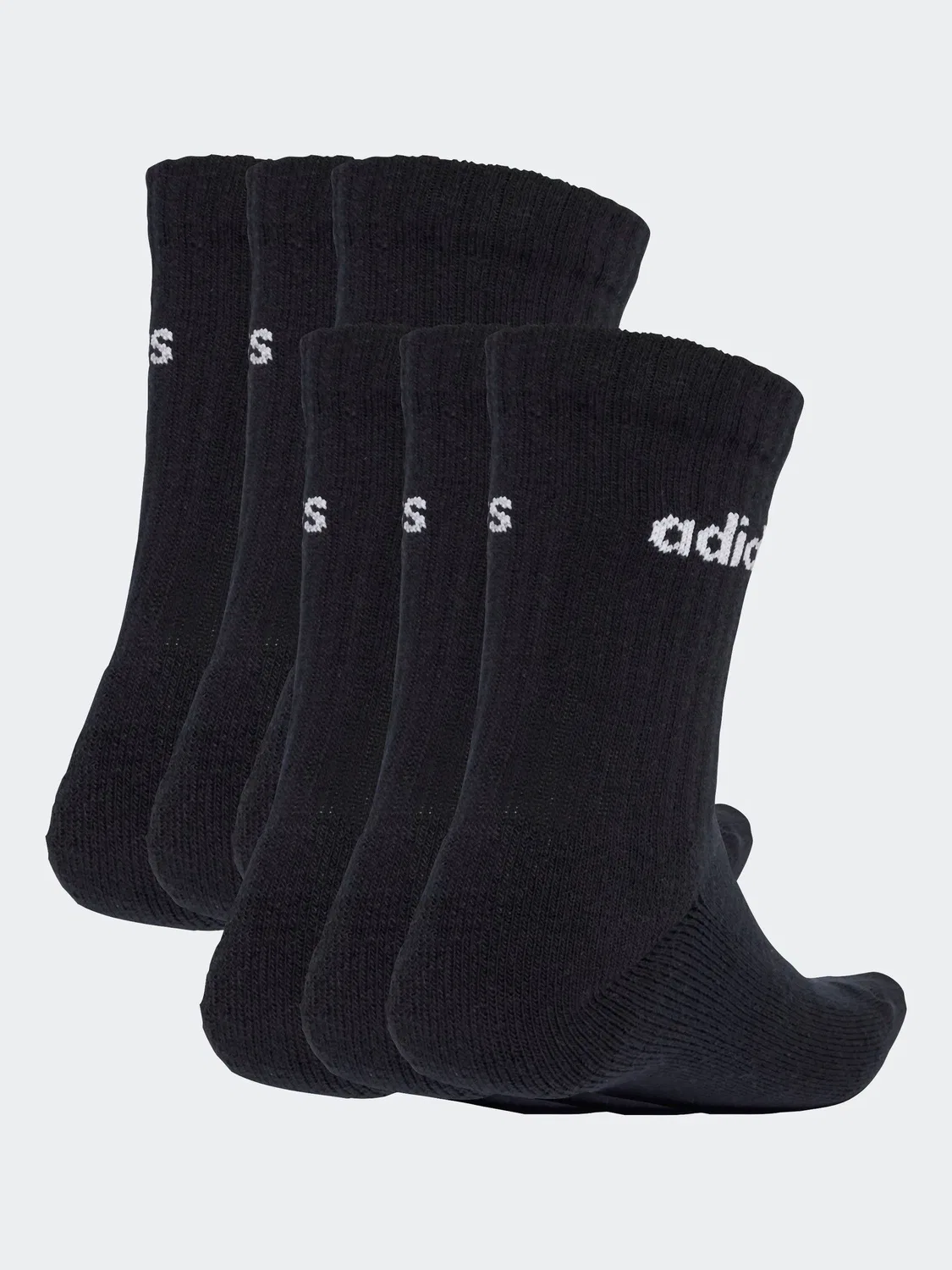 Носки хлопковые Adidas Black Linear, черный — фото 2