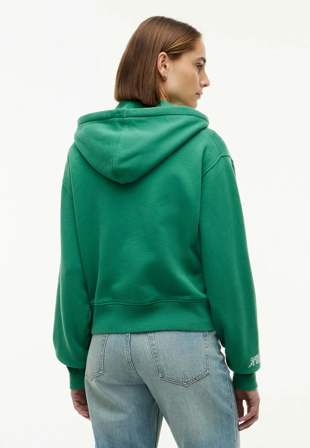 Толстовка с капюшоном на молнии и логотипом, свободного кроя Tommy Hilfiger, Alaskan Green — фото 3