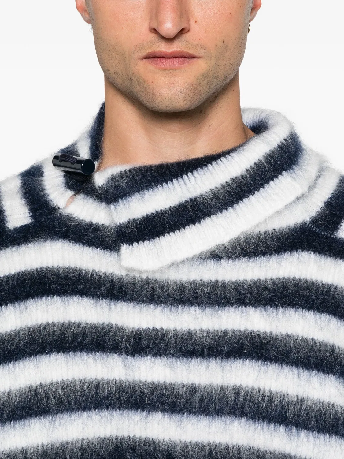 Свитер Le Pull Marina Jacquemus, темно-синий/белый — фото 4