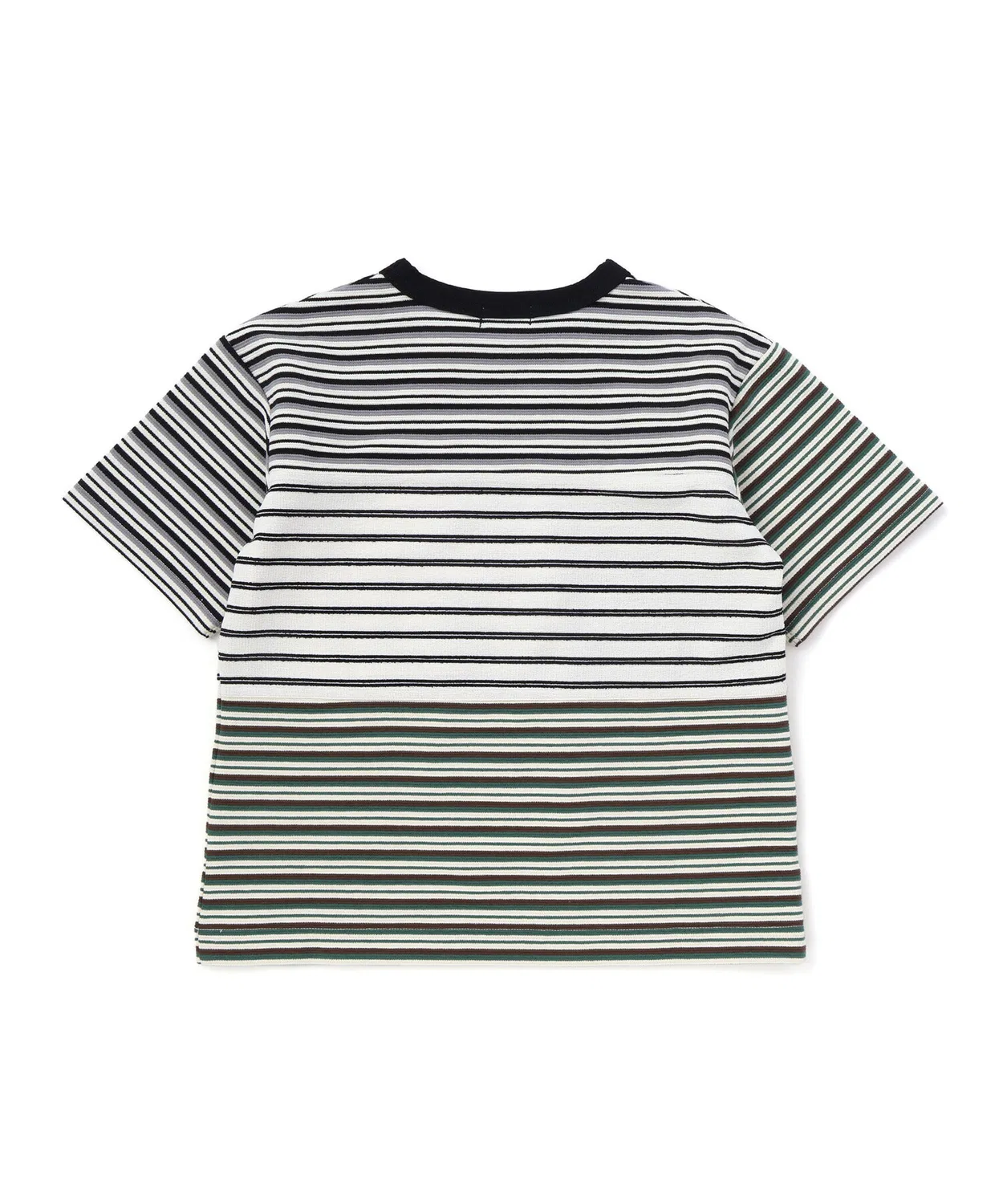 Детская футболка с многоцветным принтом, модель Multi Border WASK, Black/White/Green — фото 4