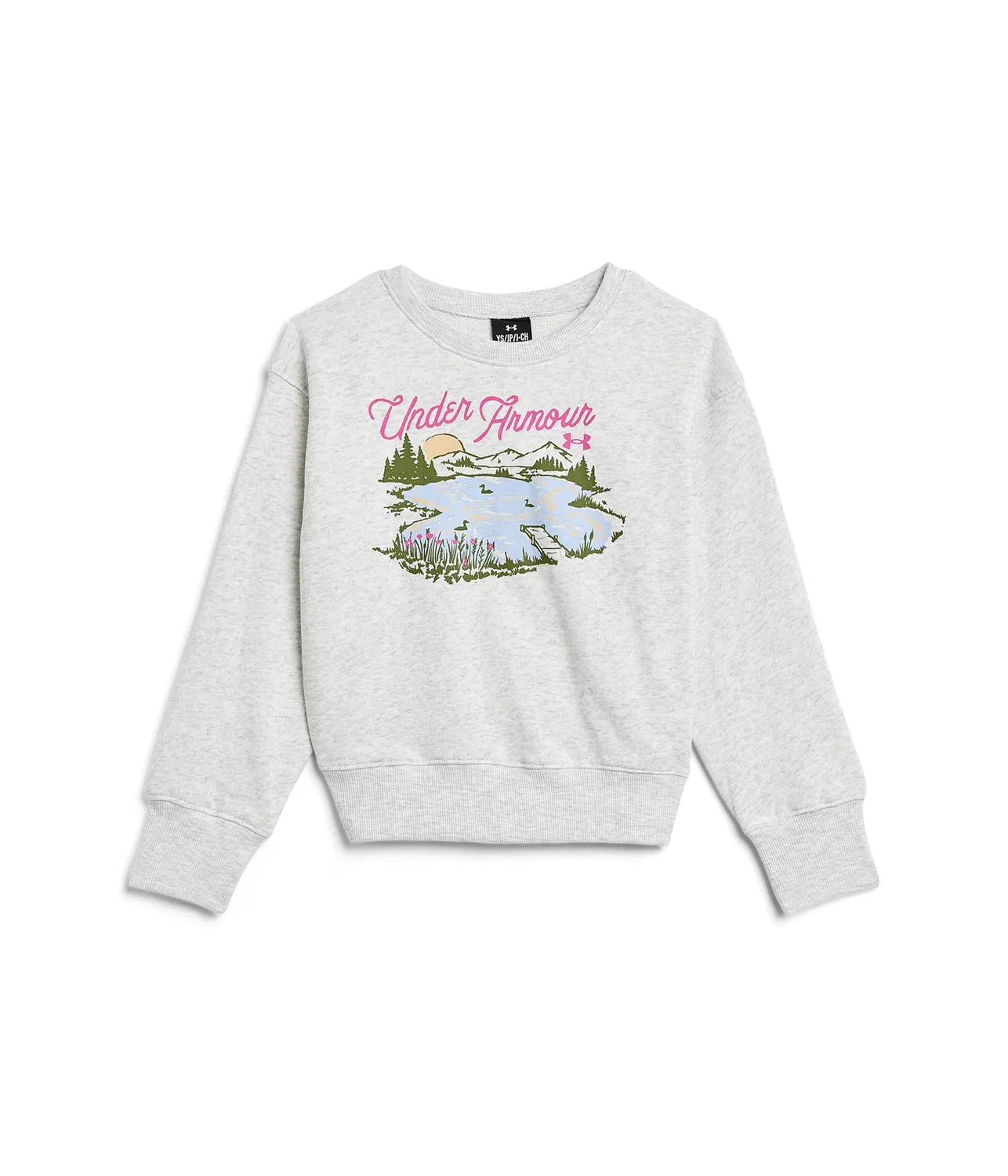 Толстовка Lake Life Crew (для больших детей) Under Armour Kids, Silver Heather
