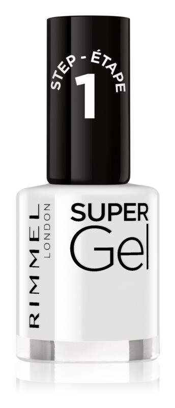 Покрытие ногтей гель-лаком без использования УФ/LED лампы Rimmel Super Gel, оттенок 001 Basic B 12 мл — фото 2