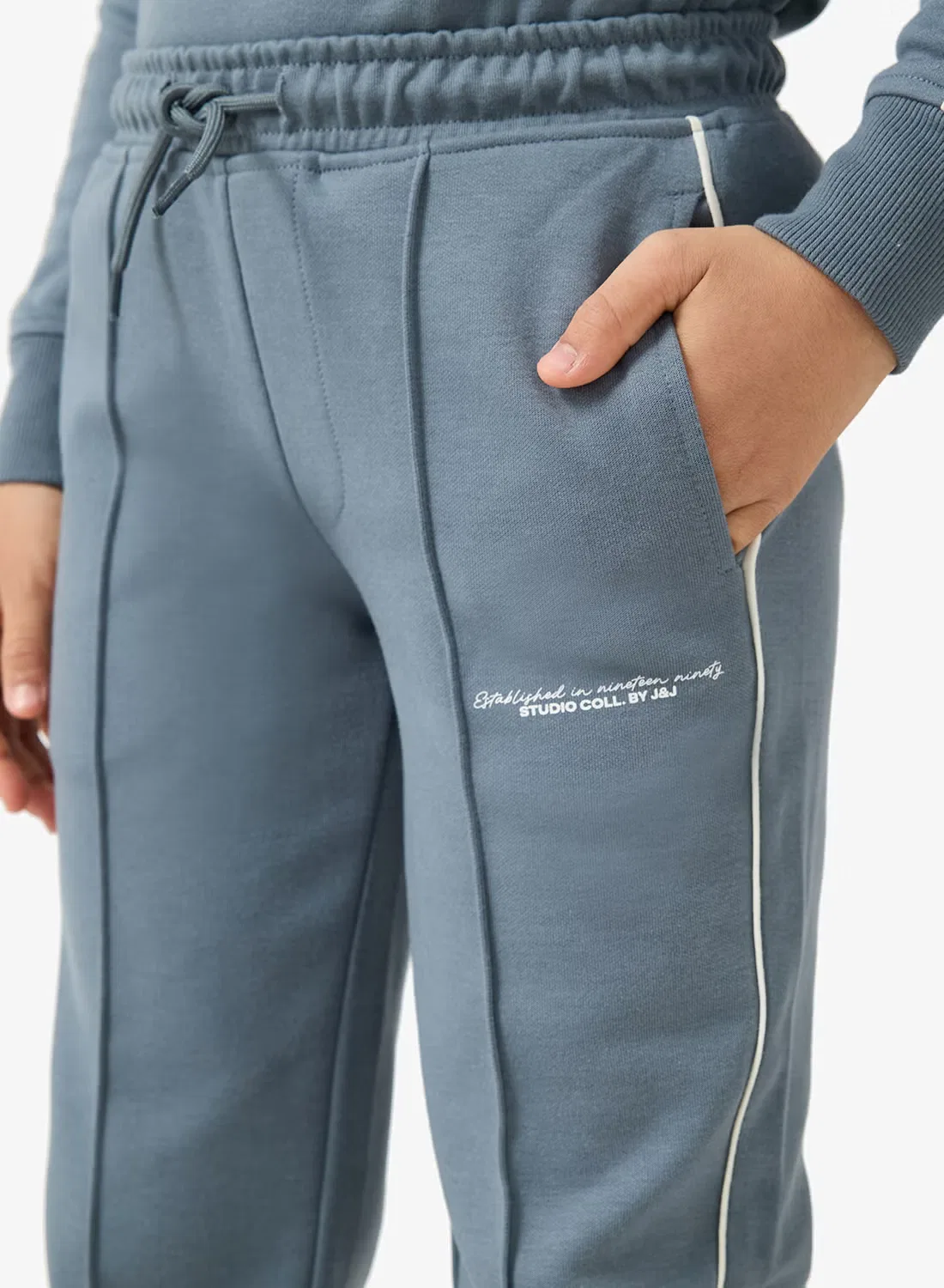 Штаны с контрастной окантовкой JPSTKANE RIKKIE Jack & Jones Junior, серый — фото 4
