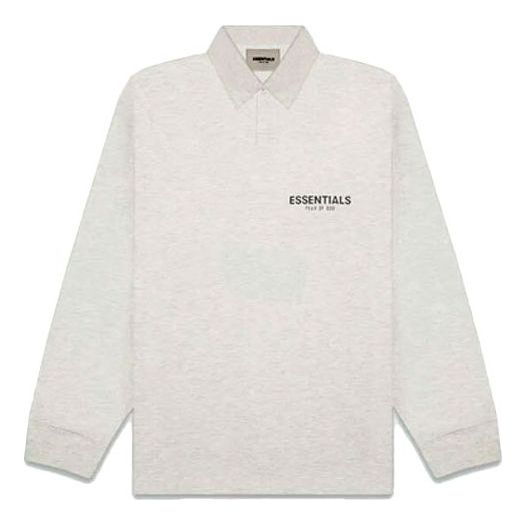 

Рубашка fw20 long sleeve polo shirt 'oatmeal' Fear Of God Essentials, серый