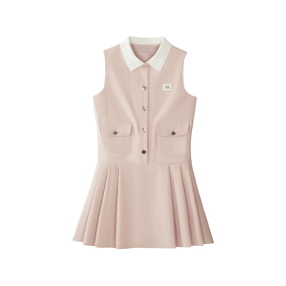 Детское платье для девочек отворотом FILA KIDS X MOLANDI, Bean Gray Pink