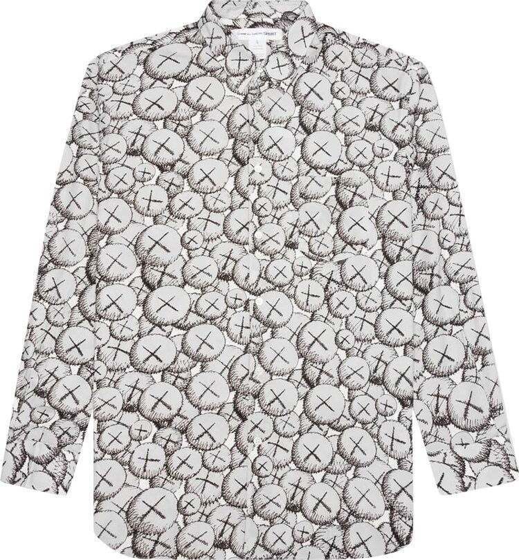 

Рубашка Comme des Garçons SHIRT x KAWS Classic Printed Shirt Print D 'Grey', серый
