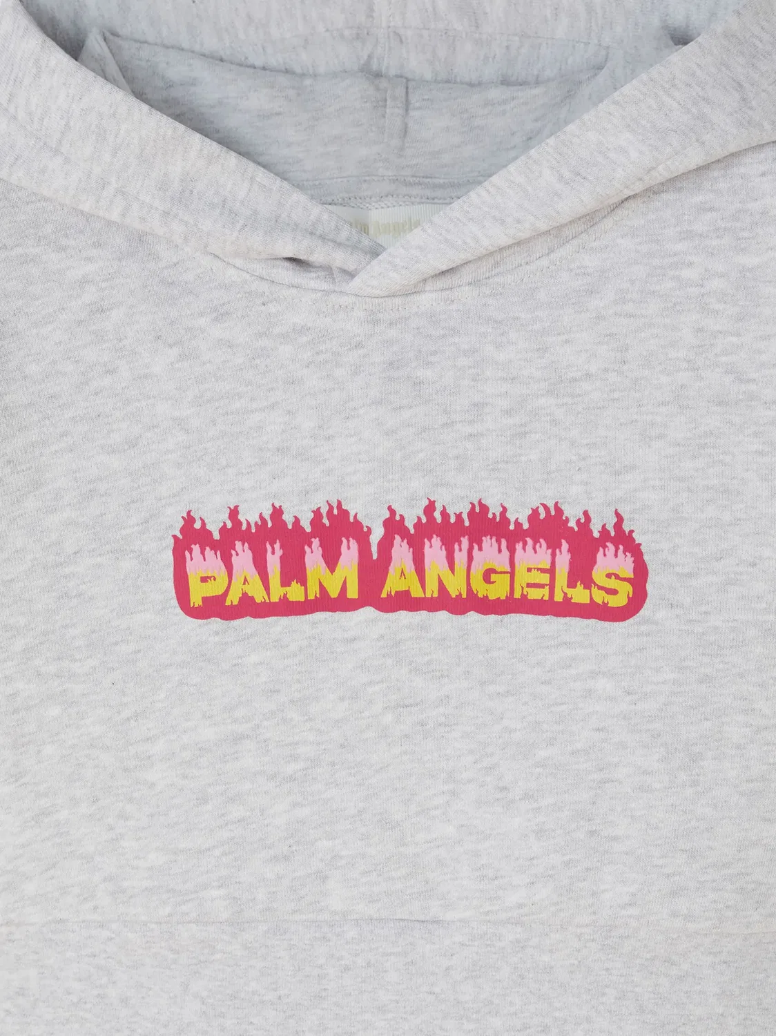 Худи с логотипом Flames от Palm Angels, серый — фото 2