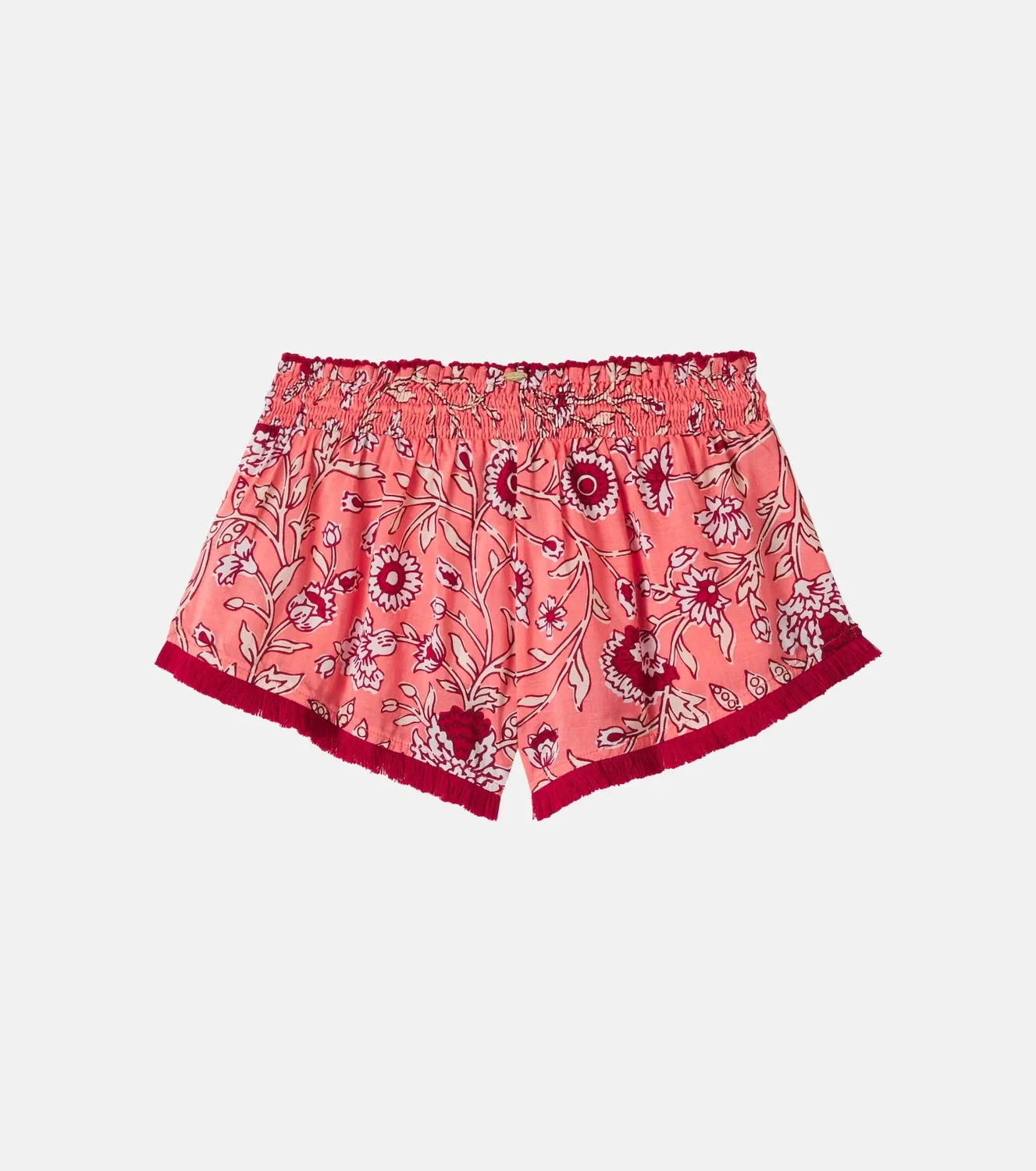 Шорты с цветочным принтом Lulu, Poupette St Barth Kids, розовый — фото 2