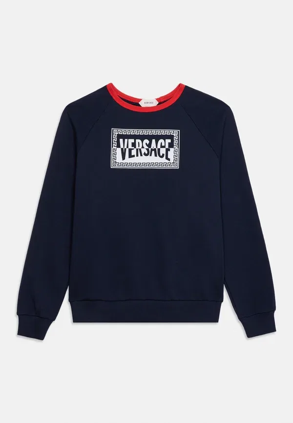 Толстовка унисекс с принтом Etichetta club kids Versace, белый/красный/темно-синий