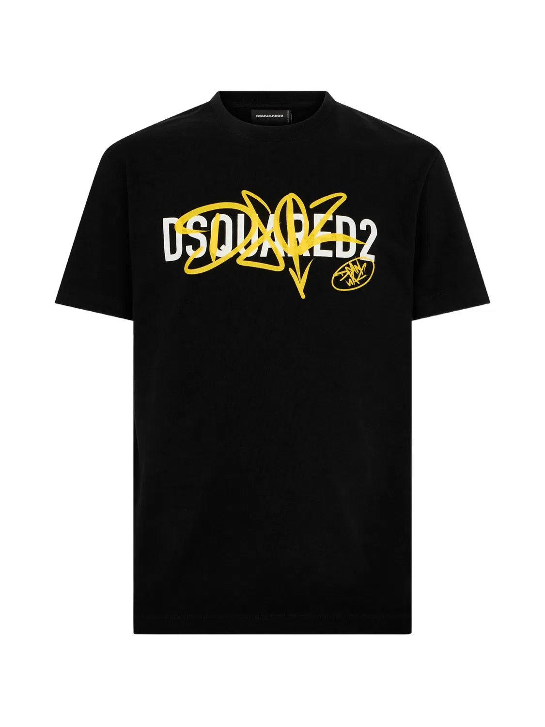Футболка Cool Fit Graffiti черная DSQUARED2, черный