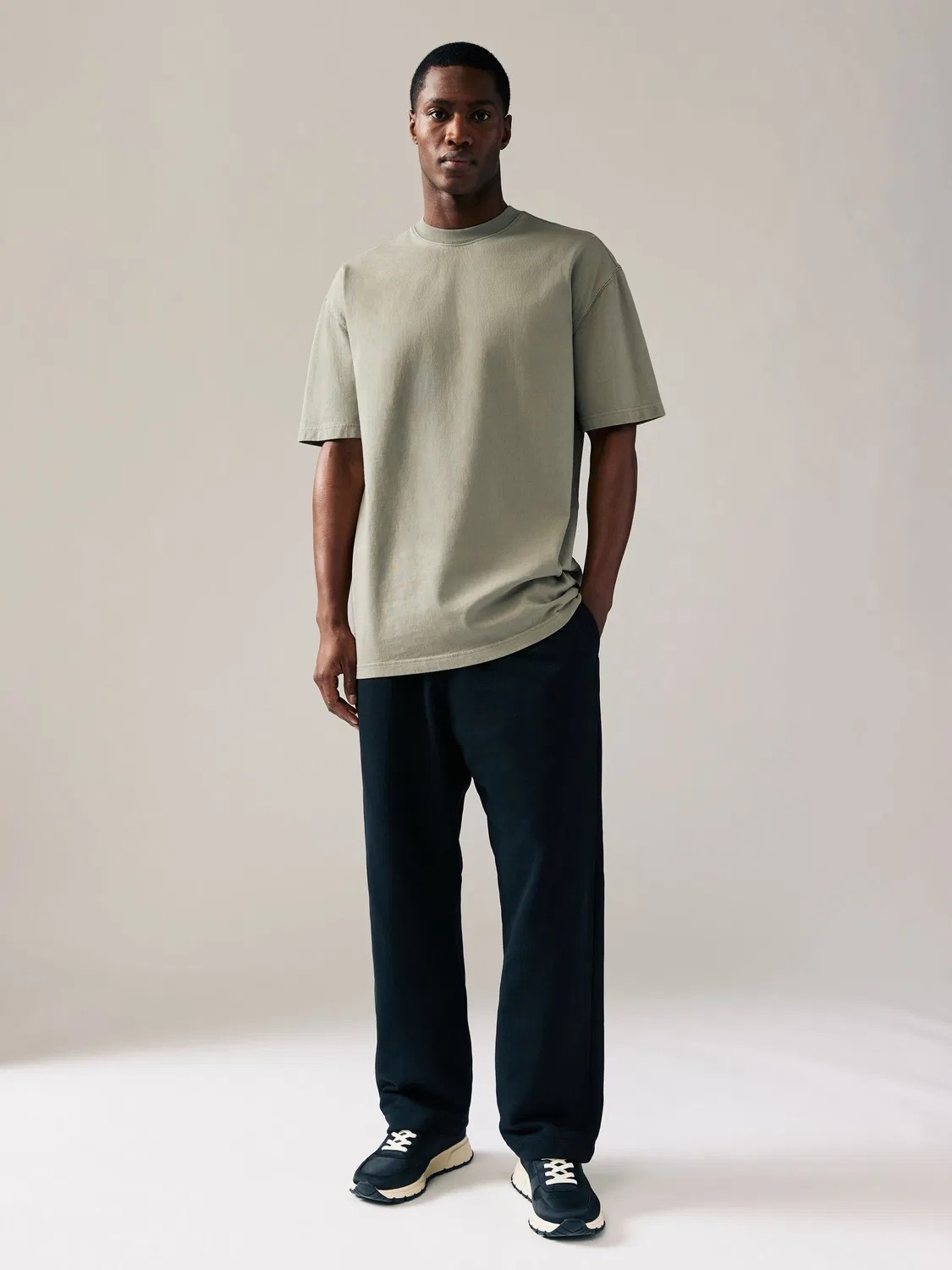 Футболка Relaxed Fit 3-pack Next, Charcoal Grey/Green/Ecru — фото 2