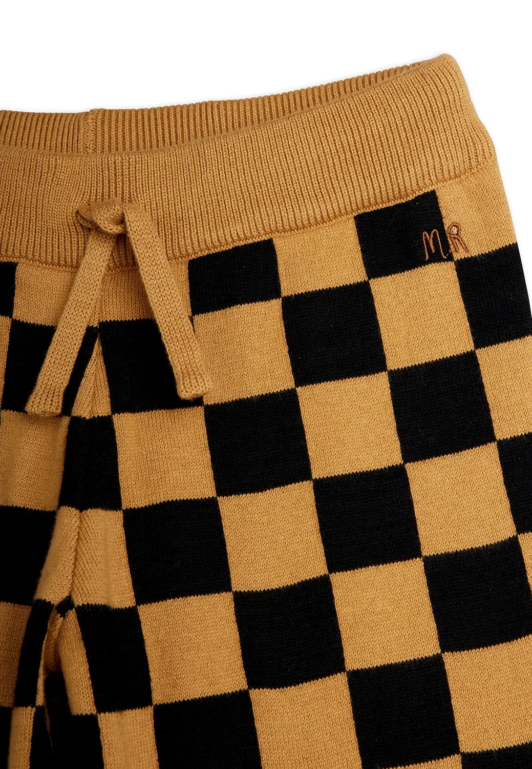 Шахматные клетчатые брюки унисекс Mini Rodini, Brown — фото 3