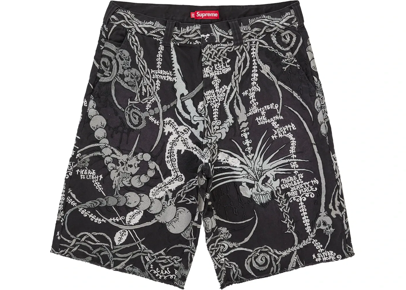 Мужские шорты с вышивкой Supreme Wombat, Black